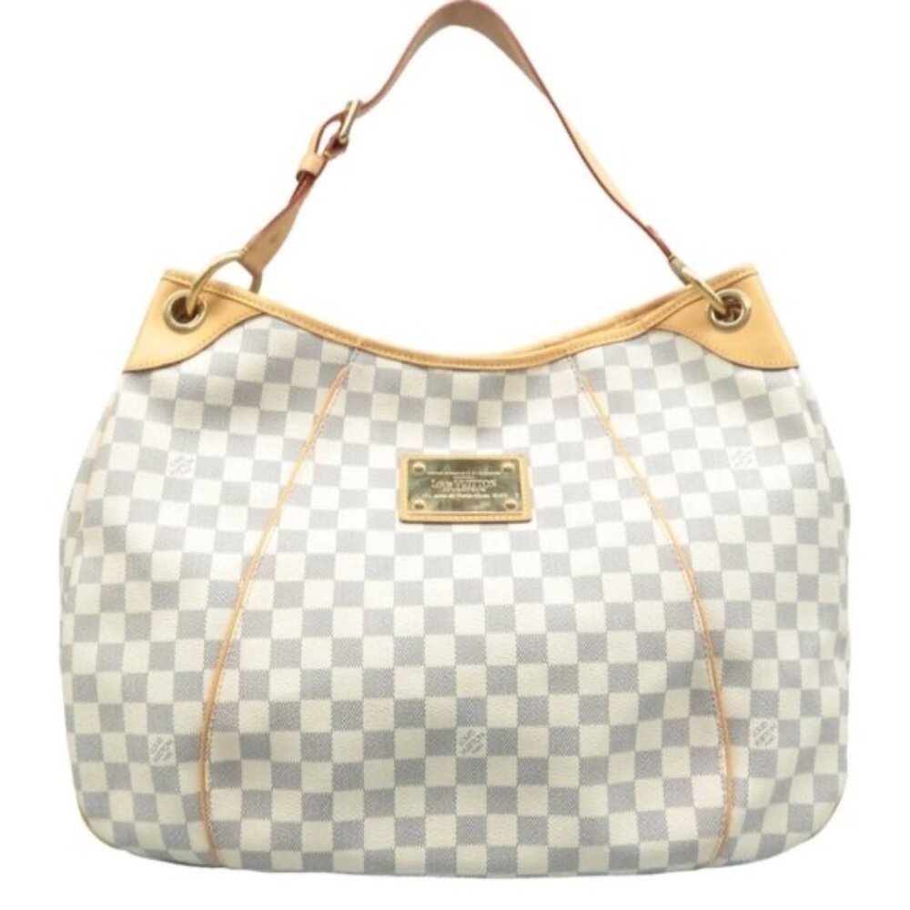 100% Authentic Louis Vuitton Galliera White Damier Azur Canvas Shoulder Bag - Picture 1 of 13